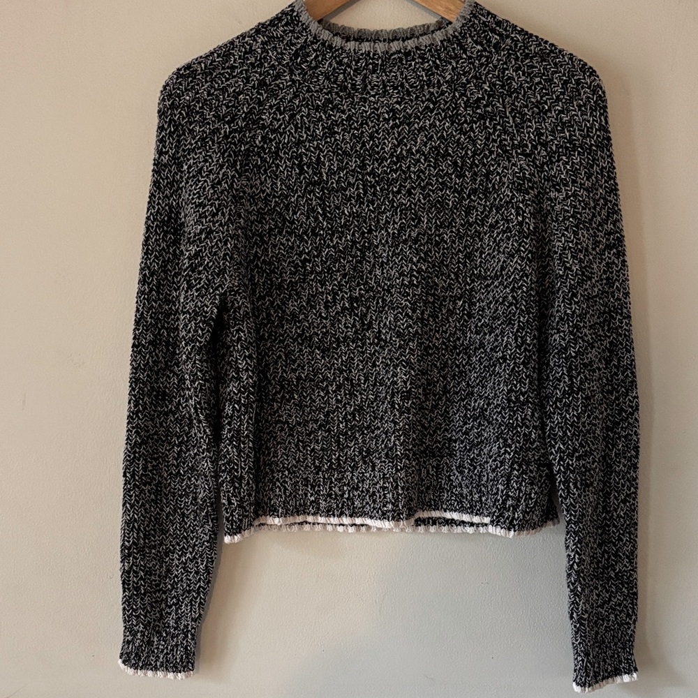 rag & bone Black and White Crew Neck Sweater